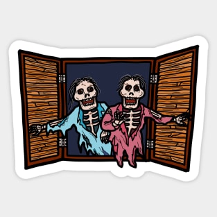 Halloween Ghost Haunted House Sticker